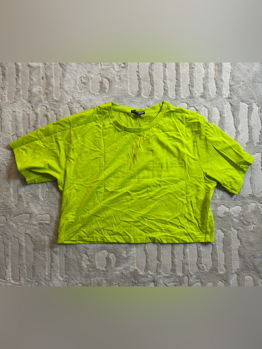 Fashion Nova Neon Lime Short Sleeve Crewneck T-Shirt